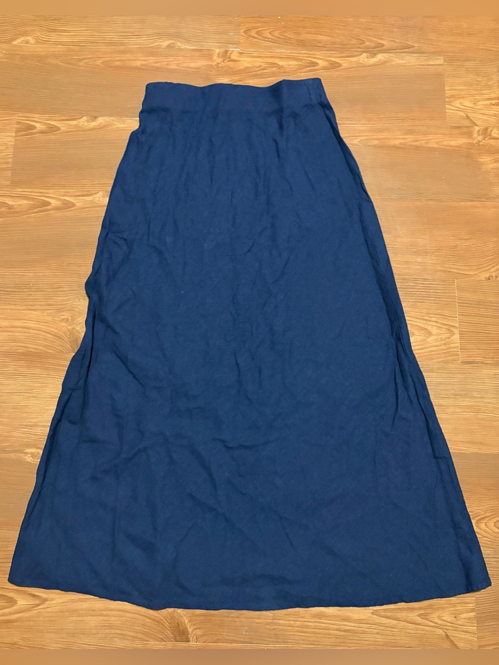 A New Day Navy Midi Skirt - Classic A-Line
